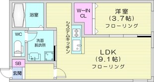 Halenix 札幌医大前の物件間取画像